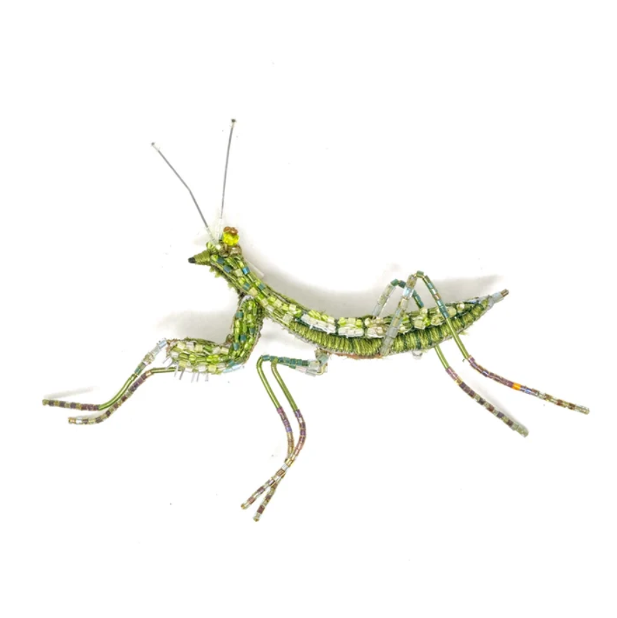 Brooch Green Mantid