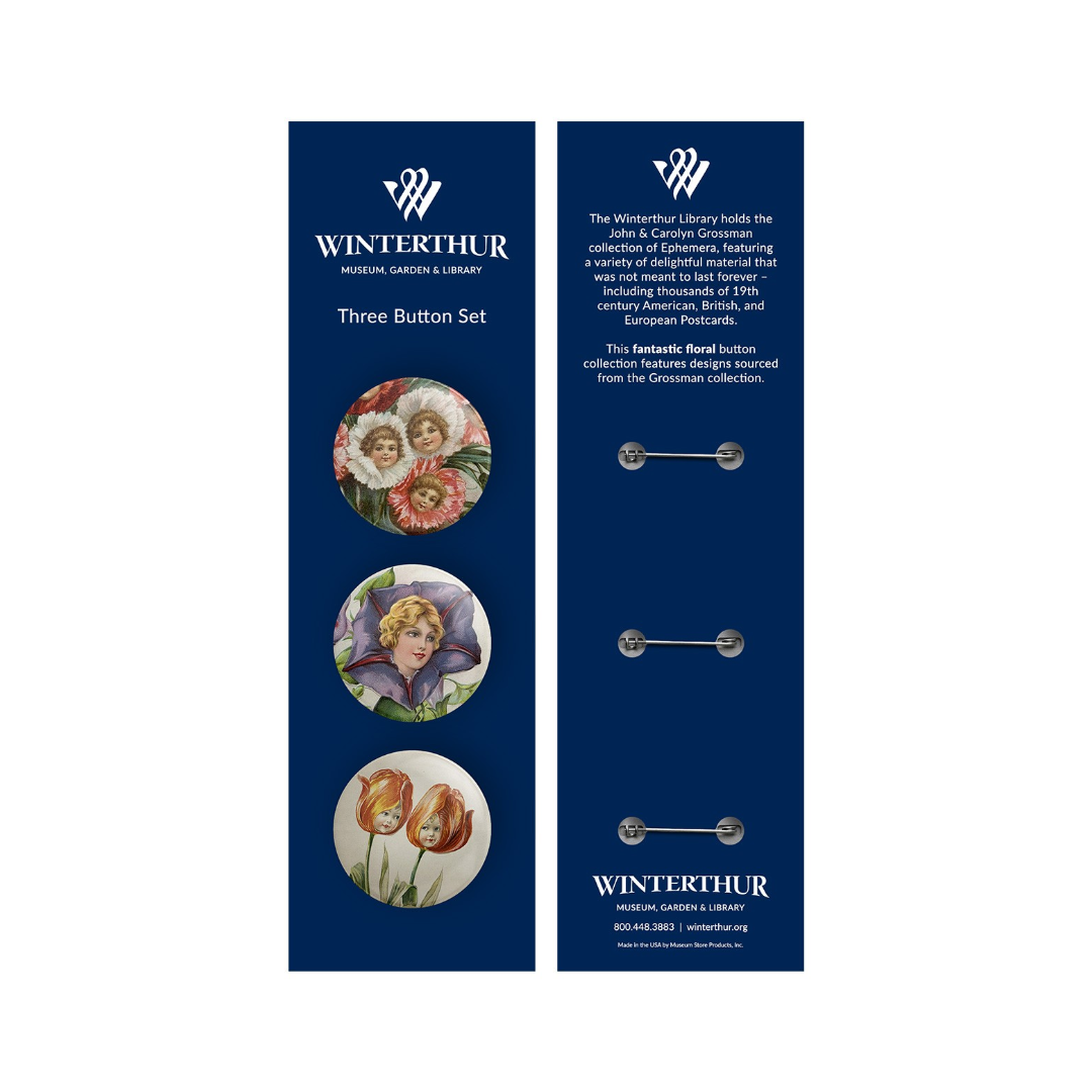 Winterthur Library Button Pin Set