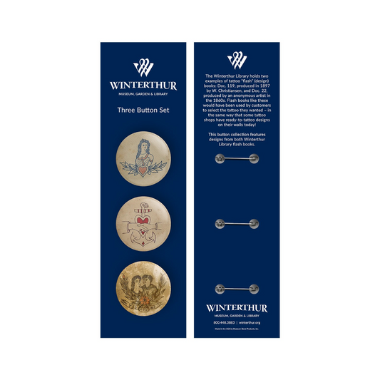 Winterthur Library Button Pin Set