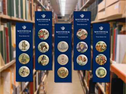Winterthur Library Button Pin Set