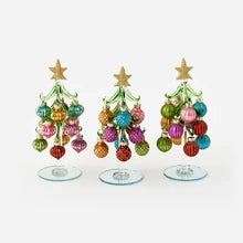 Glass Tree W Ornaments ASST