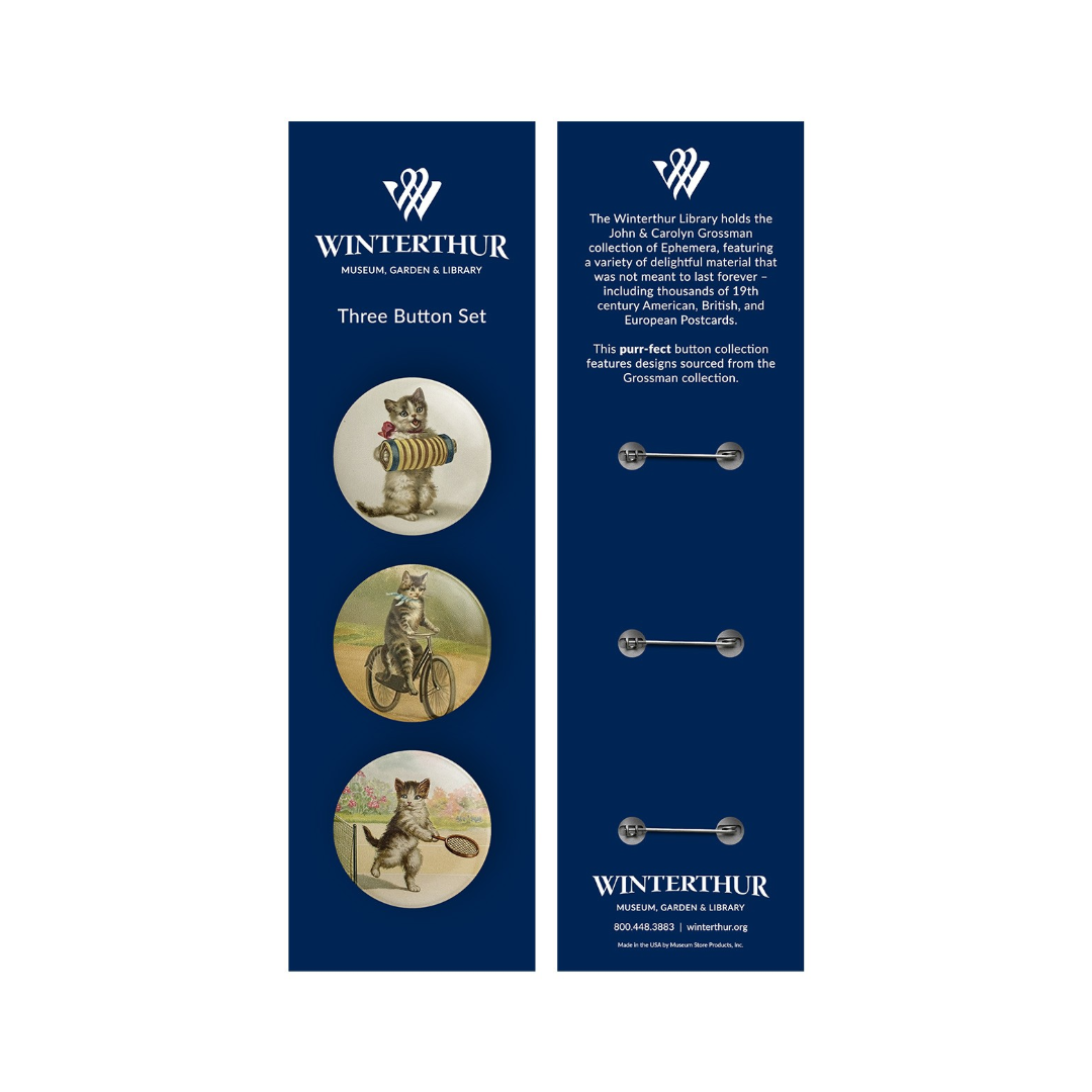 Winterthur Library Button Pin Set