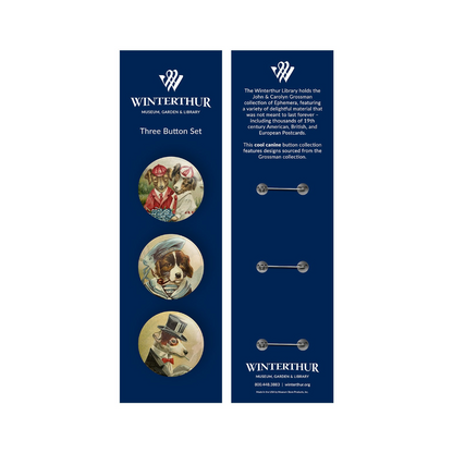 Winterthur Library Button Pin Set