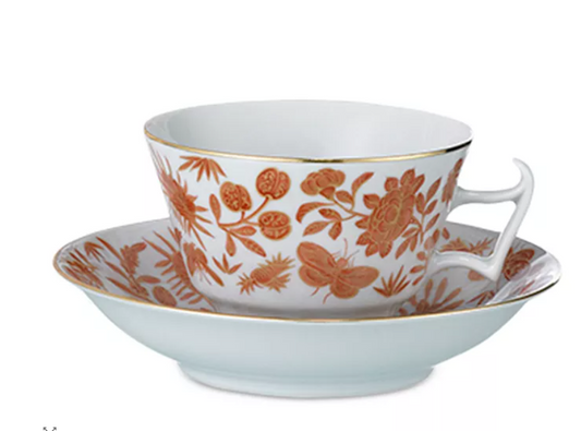 Sacred Bird and Butterfly Teacup & Saucer