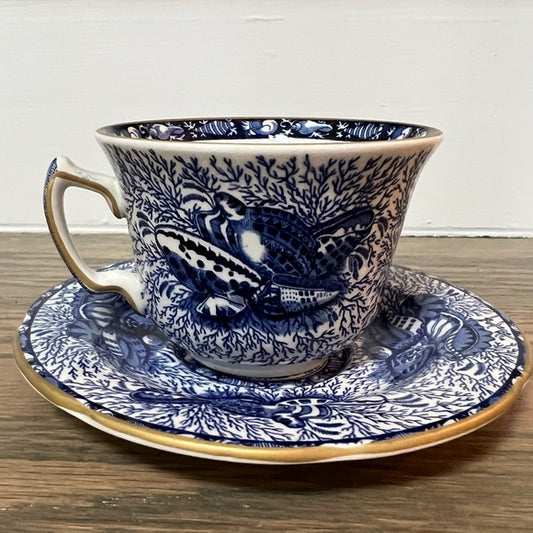 Blue Torquay Tea Cup Saucer S2