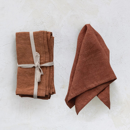 Stonewash Linen Napkins, Set of 4