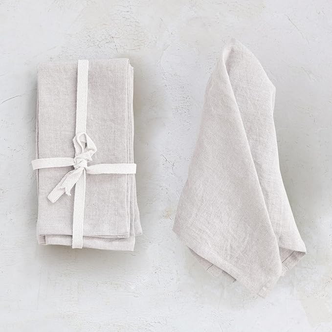 Stonewash Linen Napkins, Set of 4