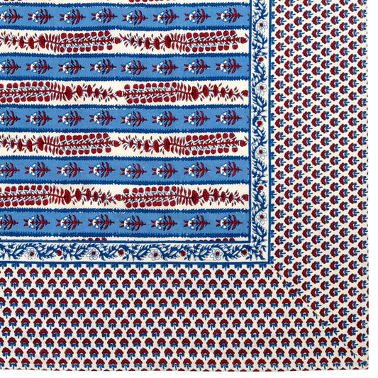 Avignon Red & Blue Tablecloth