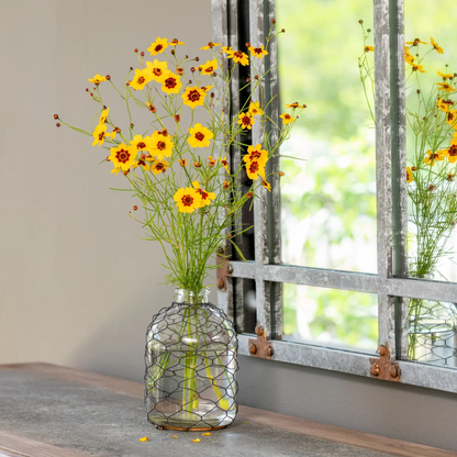 Short Poultry Wire Glass Bottle